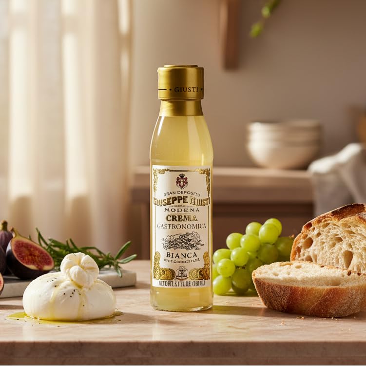 Giuseppe Giusti White Glaze Balsamic Vinegar BIANCA 150ml, Sweet Tangy Drizzle