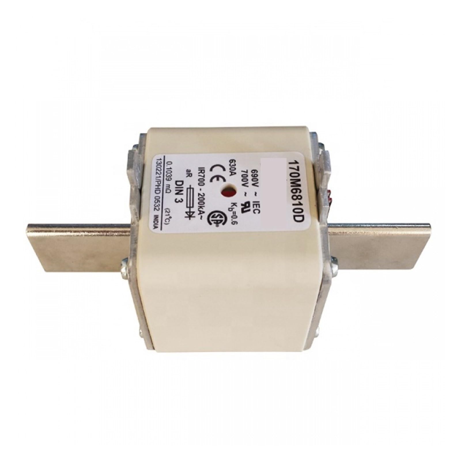 Peqyuacte 5V Square Body Fuse Link 170M6810d Thermal Fuse Electrional Component