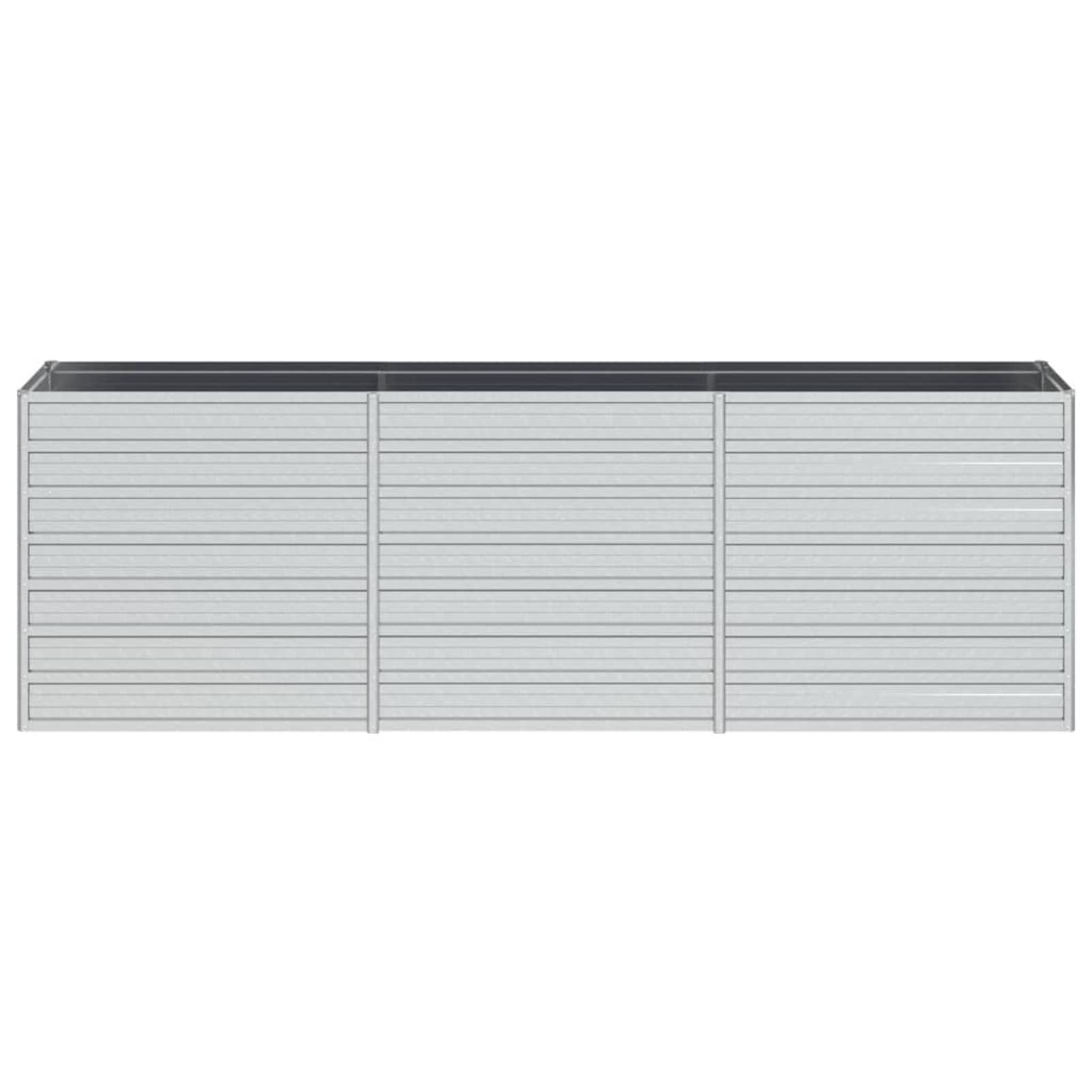 Leepesx Arriate, Mesa De Cultivo, Huerto Domestico, Cultivo De Plantas Aromaticas, Arriate De Jardín, de Acero galvanizado Plateado 240x40x77 cm