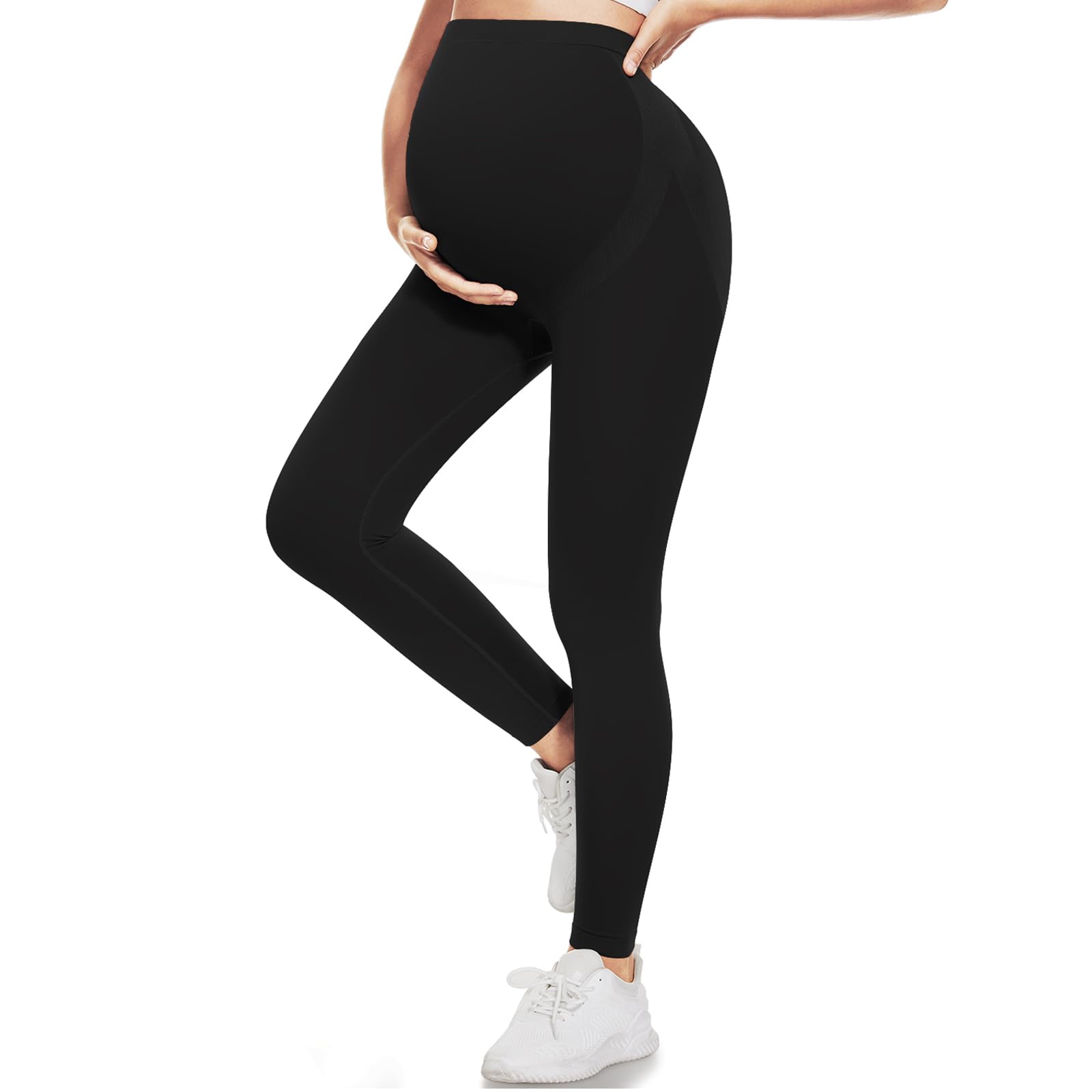 Purplepig Maternity Leggings Over The Belly Buttery Soft Butt Lift Non