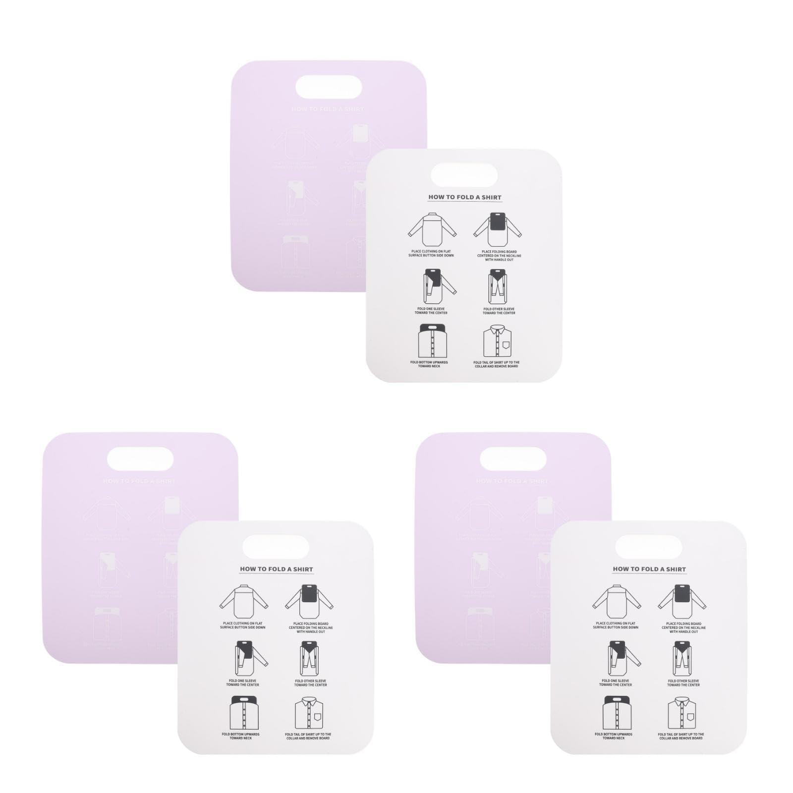 Cabilock Lot de 6 planches à vêtements pliantes pour vêtements, pantalons pliants pour chemise, pantalon, planche pliante en plastique, modèle de formulaire de chemise, doublure de vêtements de voyage