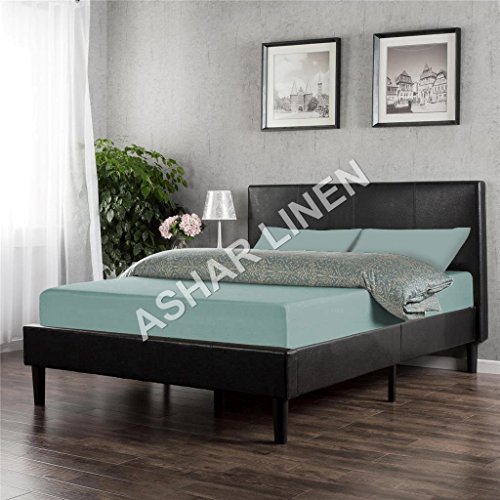 Rayyan Linen Drap-housse en percale et polycoton uni Cover