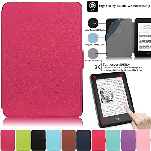 Artyond Case for Kindle Paperwhite,Slim Folio Protective Cover with Smart Auto Sleep/Wake Magnetic Case For Amazon Kindle Paperwhite 123 (Fits All 2012, 2013, 2015 and 2016 Versions), rose