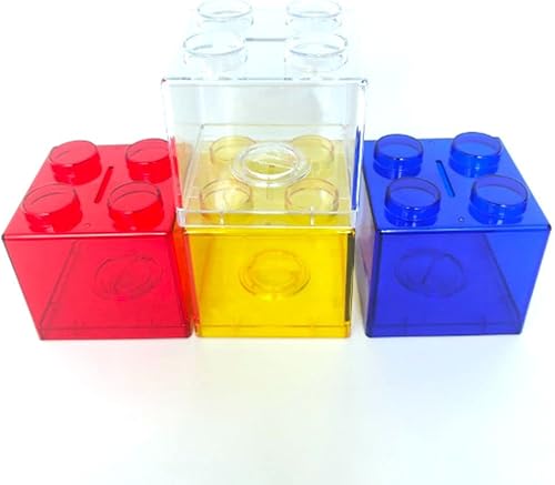 Miniatura 5 de 1 alcancía de bloques de construcción, bloques de plástico transparente, alcancía, caja de almacenamiento de monedas (verde)