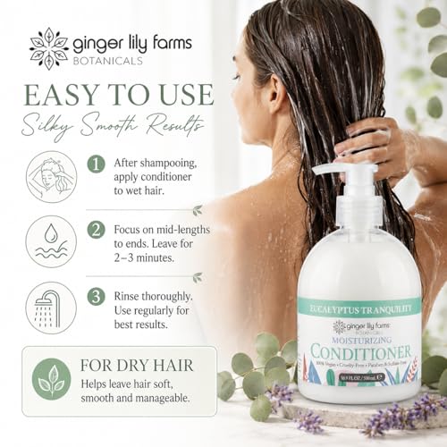 Image of Ginger Lily Farms Botanicals Conditioner, 16.9oz /6pk, Eucalyptus