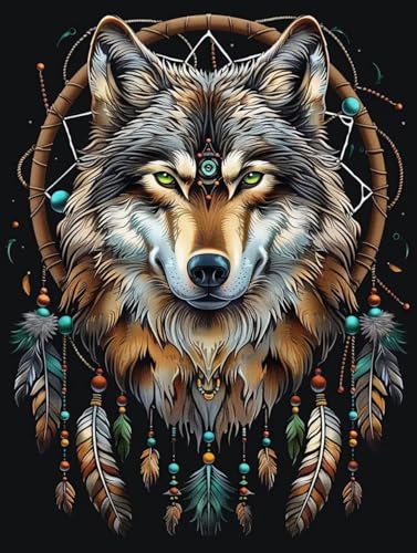 Wolf Puzzles for Adults 1000 Pieces,Wooden Puzzles-Family Fun Puzzles-Challenging and Fun Activity-Wild Animal Theme