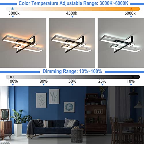 Plafonniers LED avec télécommande pour stopper la fatigue visuelle dans le salon - 7