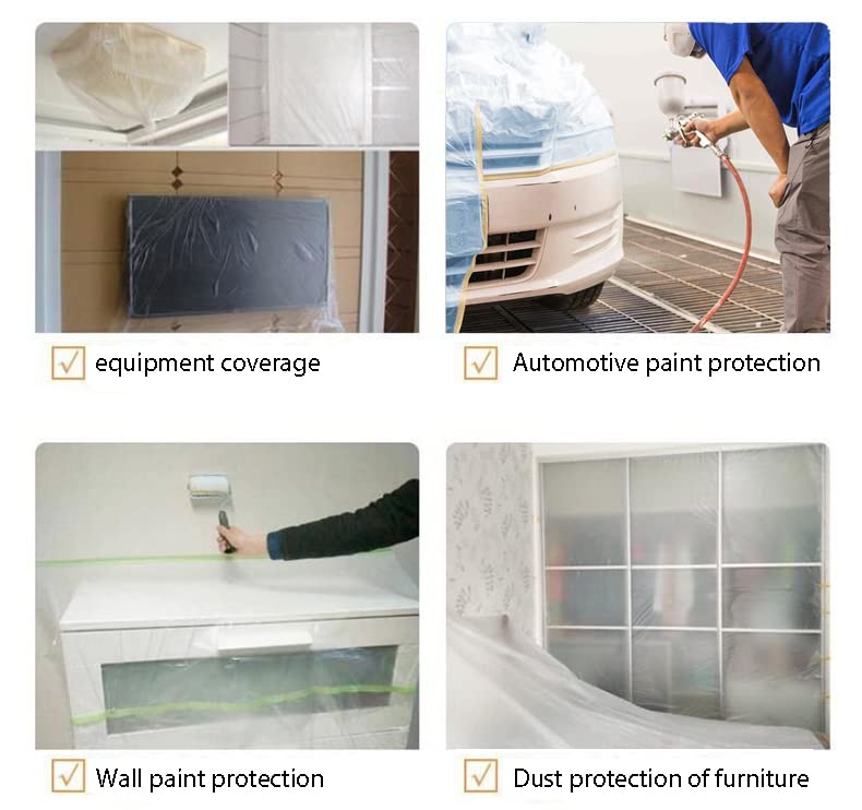 Miniatura 6 de Papel de enmascarar, 59, 43, 22 pulgadas, 3 tamaños, 66 pies de largo por rollo, cinta y cortina para cubierta de pintura automotriz, suministros de