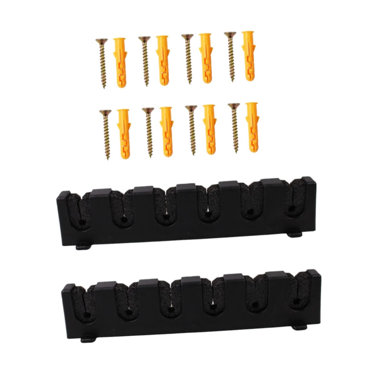 Sosoport Fishing Rod Storage Bracket Wall-mounted 4-rod Rack Heat Resistant Multifunctional Pole Holder for Garage