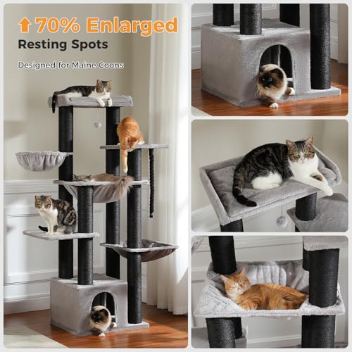 Torre para Gatos XXL resistente, 67" para uso interior miniatura 6