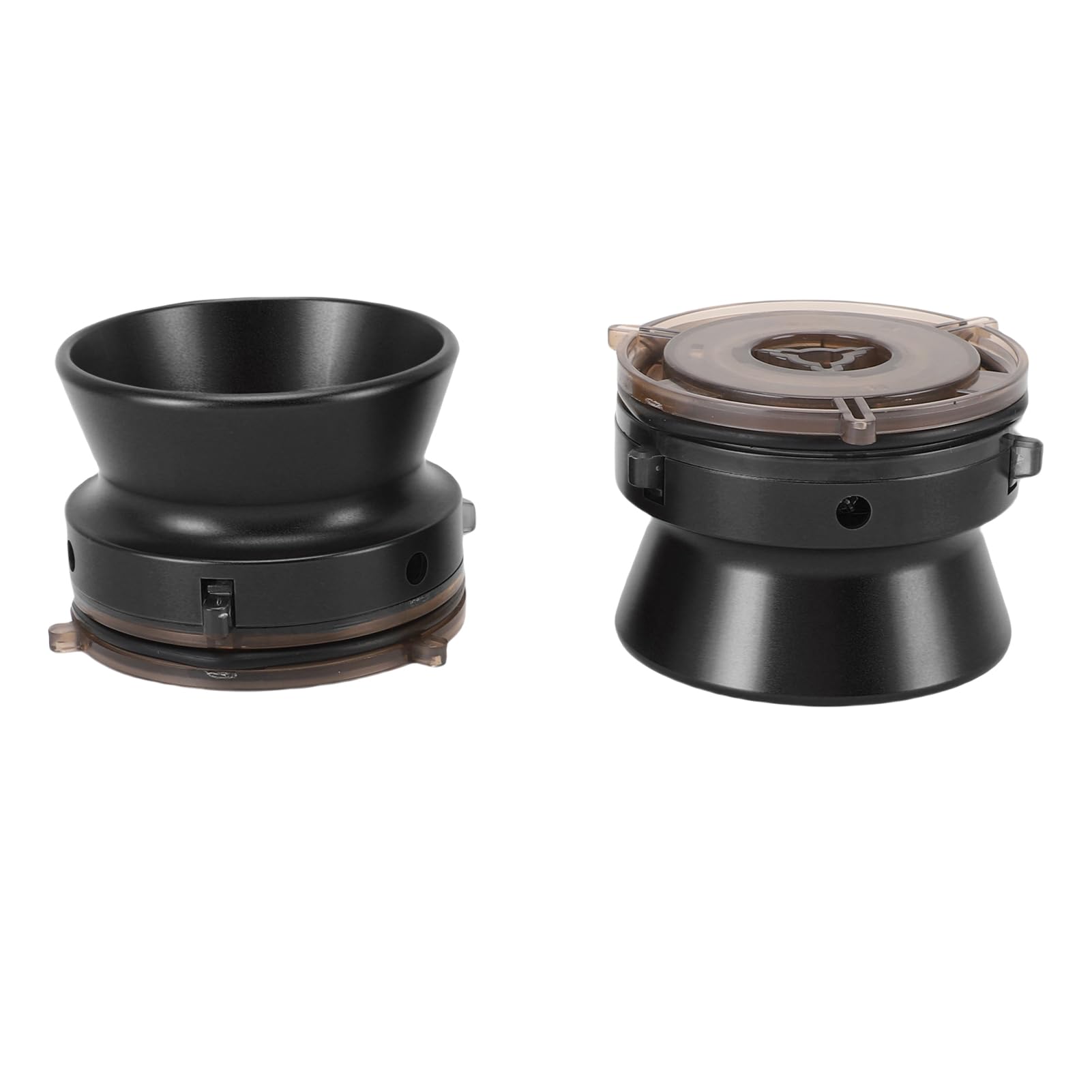 AMONIDA Adaptador de Buje NAB, Aleación de Aluminio, Abridor Resistente de 1/4 y 10 Pulgadas para Grabadoras de Cinta de Carrete a Carrete, Paquete de 2 (BLACK)