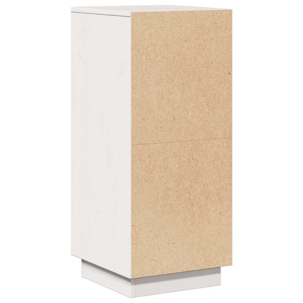 vidaXL Buffet Armoire Latérale Armoire de Rangement Organisateur de Maison Meuble de Salon Intérieur Blanc 31,5x34x75 cm Bois Massif de Pin