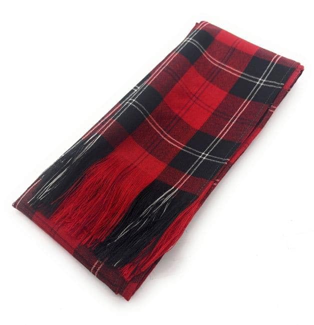 Traditional Pure New Wool Tartan Sash, Scottish Highland Wear, Ladies Burns Night Accessory, Wedding Wear (Ramsay Red)