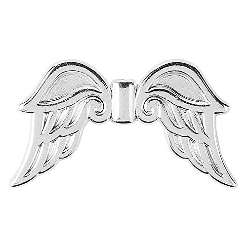 Filigraan engelenvleugels, goud | spacer, tussenparels, Tibetaanse vleugels | engelhanger, parelengel, beschermengel, engelvleugelhanger knutselen | DIY sieraden (design 4, 1,9 cm - 30 stuks