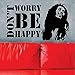 Adesivi murali decorazione domestica stella Bob Marley (Bob Marley) Non preoccuparti per la felicità adesivo murale 42 * 75. cm