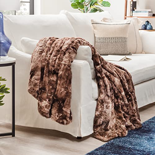 image for Chanasya Super Soft Fuzzy Faux Fur Throw Blankets - Fluffy Plush Light