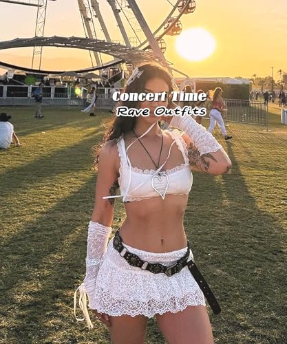 Navneet Women Sexy Y2K Sheer Lace Ruffle Mini Skirt Low Rise Mesh Ruffle Shorts Micro Skirt Coquette Going Out4