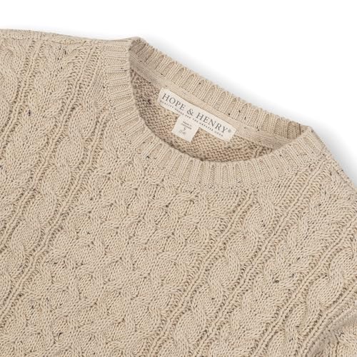 Image of Hope & Henry Girls Cable Front Pullover Sweater