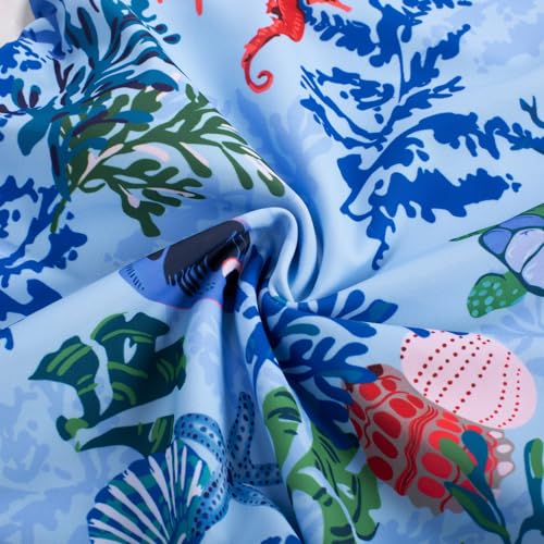 Image of GRACE KARIN Girls Long Sleeve Swimsuit Two Piece Rashguard Floral Swimwear 6-14Y