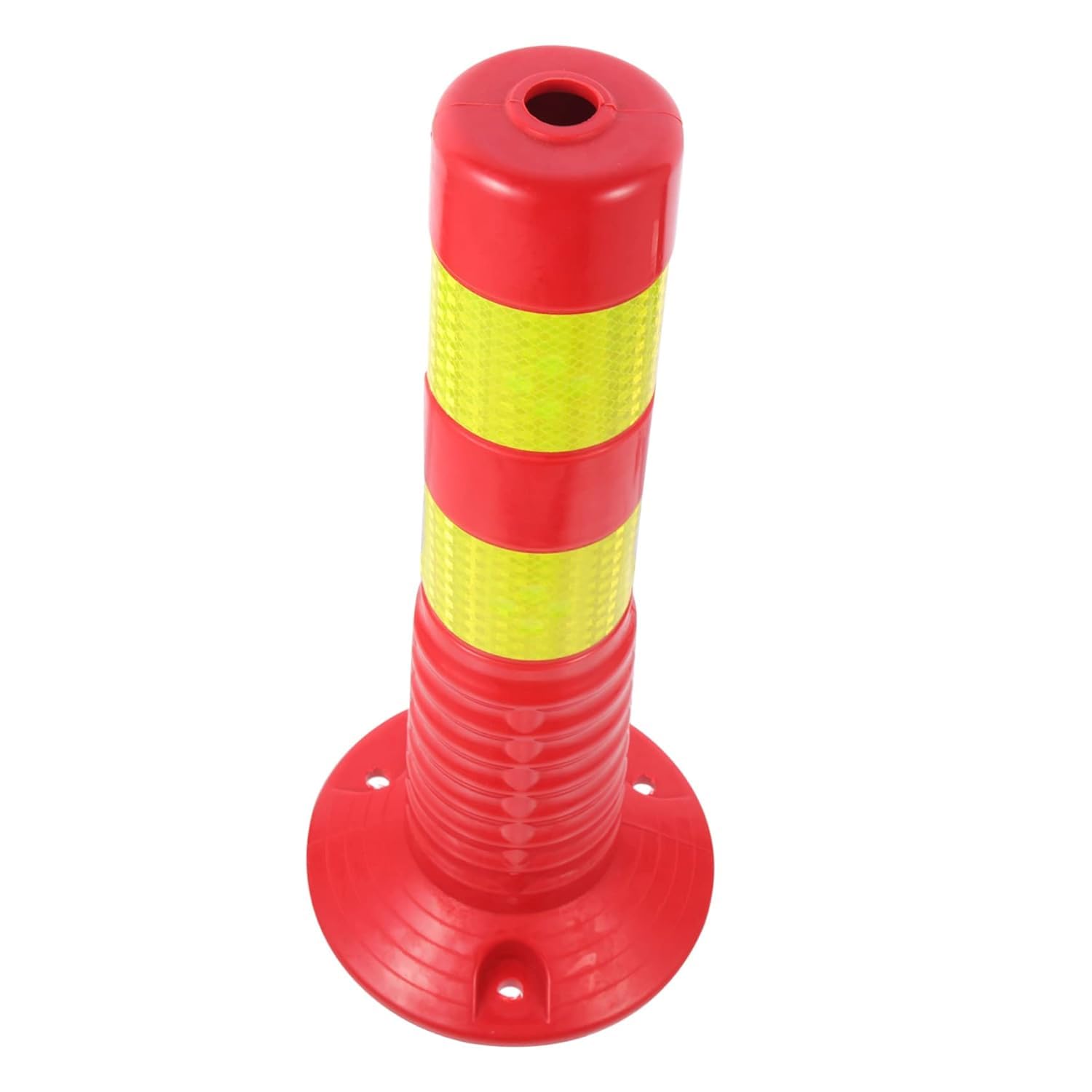 Cône en plastique de signalisation routière jaune pour délimitation de chantier mobile