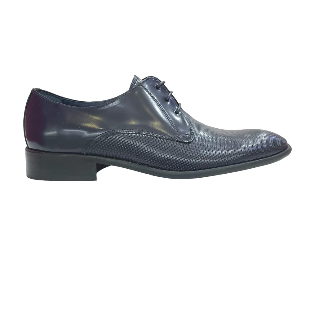 Zapatos Vestir Piel Azules - Cuero