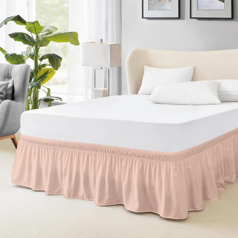 YUMEVIBE - Microfiber Around Skirt | Solid Easyfit Twin Size 21 Inch Drop Tailored Wrinkle Fade Resistance Soft Fabric Stylish Design Bedskirts- (Peach, 39 * 75 in)-image-43