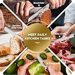 SCOLE® Chef Knife Ultra Sharp Kitchen Knife Set 7-Piece, Premium German 1.4116 Stainless Steel Chefs Knife Set, Ergonomic Handle Professional Knives Set for Kitchen with Gift Box