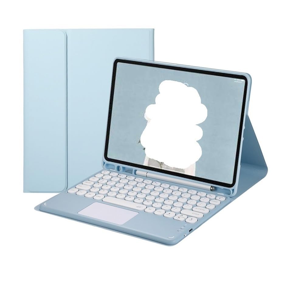 Teclado redondo con funda para Galaxy Tab S6 Lite y panel táctil integrado YSJX 6