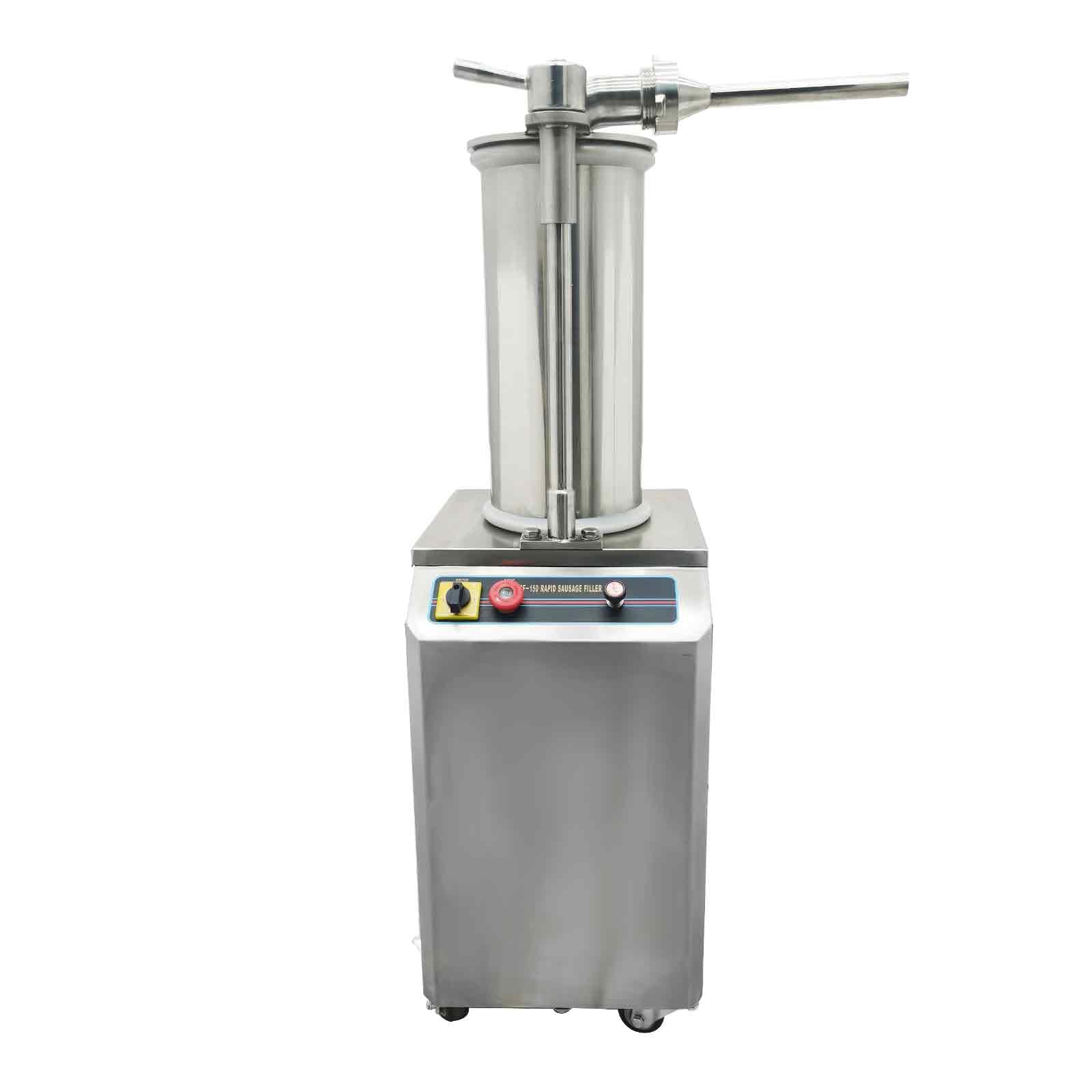 BEILOCKERY 110V 15L Hydraulic Automatic Sausage Filling Machine with 16/20/25MM Filling Nozzle, 300KG/H Production Capability, 750W Stainless Steel Electric Sausage-making Machine