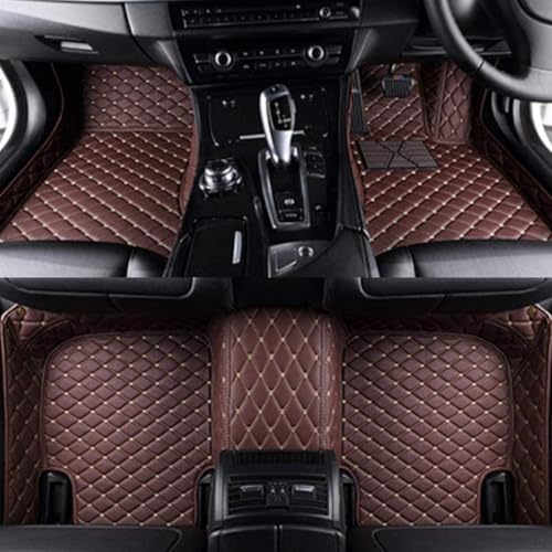 Tapis de sol voiture en cuir marron imperméables antidérapants pour Renault Espace 6 VI