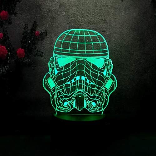 Amore Star Wars Imperial Stormtrooper-3D LED Night Light -7 Color Change - Remote Touch Control Kids Night Light Toys Birthday Gifts Bedroom Lamp Desk Table lamp