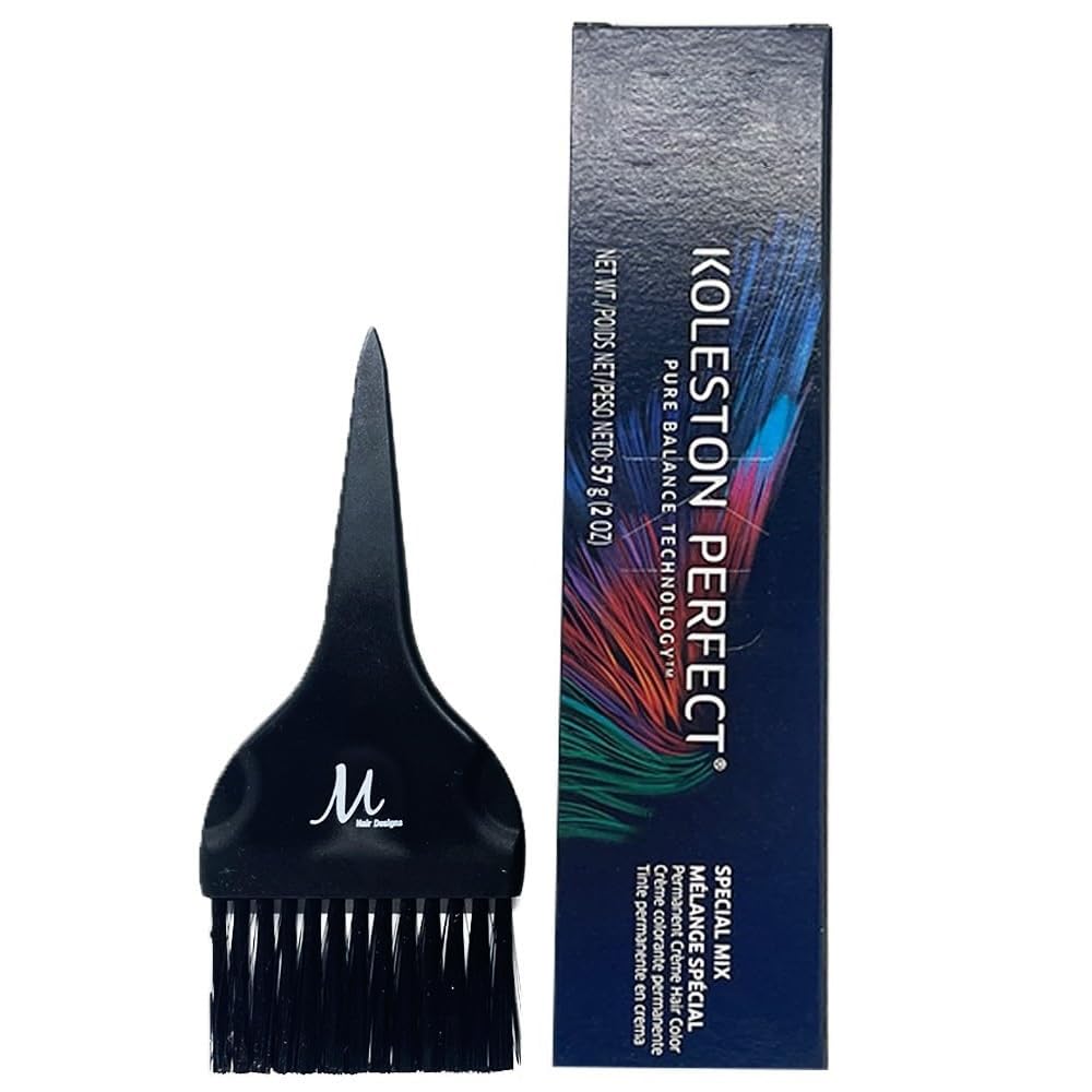 Koleston Perfect 0/00 Pure Shine Permanent Hair Color 2 Ounce and M Hair Designs Tint Brush (Bundle)