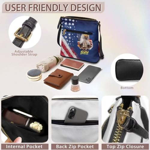 Image of Leather Purses for Women, Leather Hobo Bags for Women Travel Sling Purse Triple Zippered Pockets Shoulder Bag