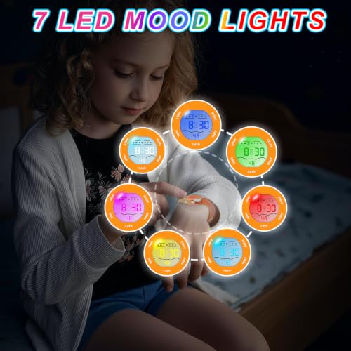 Image of Kids Digital Analog Watches for Girls Boys, 7 Color Lights Waterproof Cute Wristwatches for Kids with Alarm Stopwatch, Great Present for Girls Boys Ages 5-13