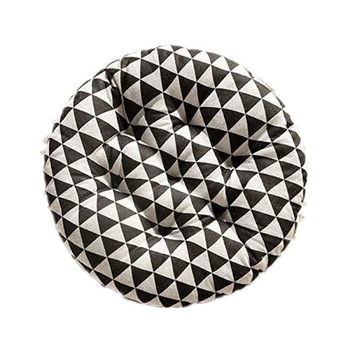 Generisch Cojín de suelo de futón japonés, cojín redondo, cojín de suelo de tatami, cojín amarillo para salón, balcón, exterior, zona de juegos infantil