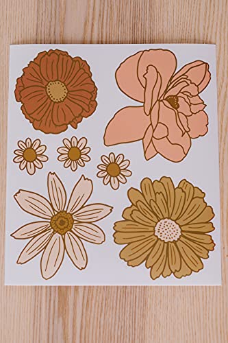 Modern Maxwell Wall Art Decals For Girls Nursery, Bedroom, Living Room “Goldie” Sunflower Floral Room Sticker 48 Pieces #TOP5