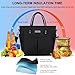 MAXTOP Lunch Bag Women for Work Insulated Thermal Lunch Box for Men with Wide-Open Pocket Reusable Leakproof Cooler Bags with Removable Shoulder Strap for Teacher Nurse Office Picnic Travel Black