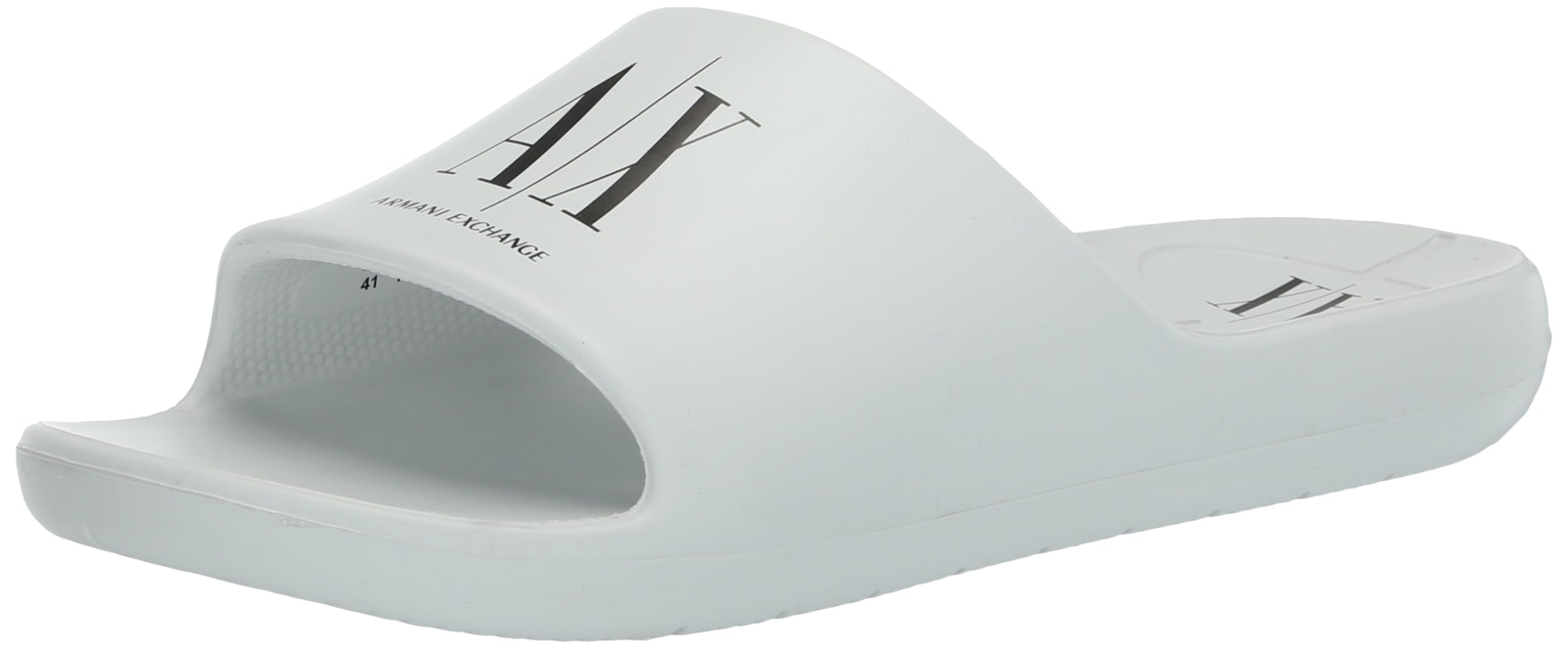 Armani Exchange mens Icon Logo Pool Slide Sandal