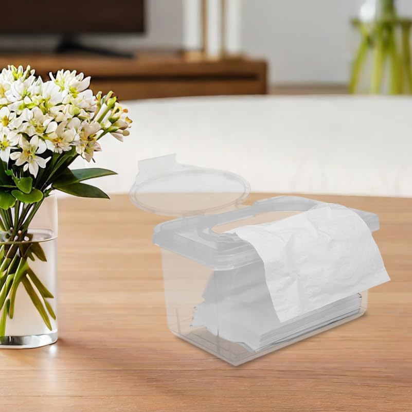 Miniatura 6 de Alipis Dispensador de toallitas para bebés con tapa, contenedor recargable para cuarto de bebé, baño y hogar, mantiene las toallitas húmedas y