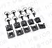 HTT- Dzus 15mm Black Quick Release Fasteners Fairing Bolts Studs Quarter Turn + Clips