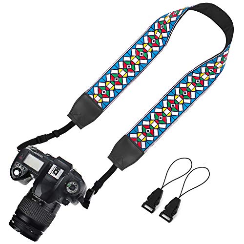 Elvam Women/Men Neck Shoulder Camera Strap Belt Compatible with DSLR/SLR/DC/Instant Camera/Portable Printer/Phone Case, 09 Elvam Women/Men Neck Shoulder Camera Strap Belt Compatible with DSLR/SLR/DC/Instant Camera/Portable Printer/Phone Case, 09