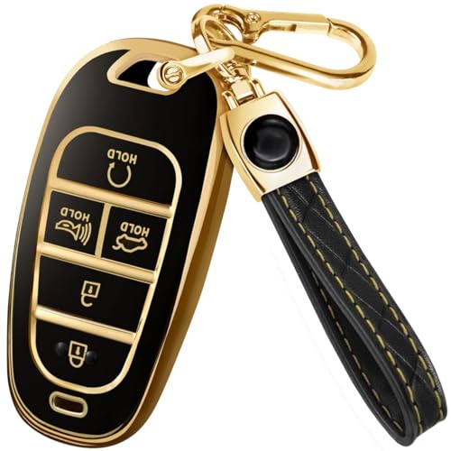 Coque de clé Hyundai Sonata en TPU souple ajustement parfait sans perte de signal