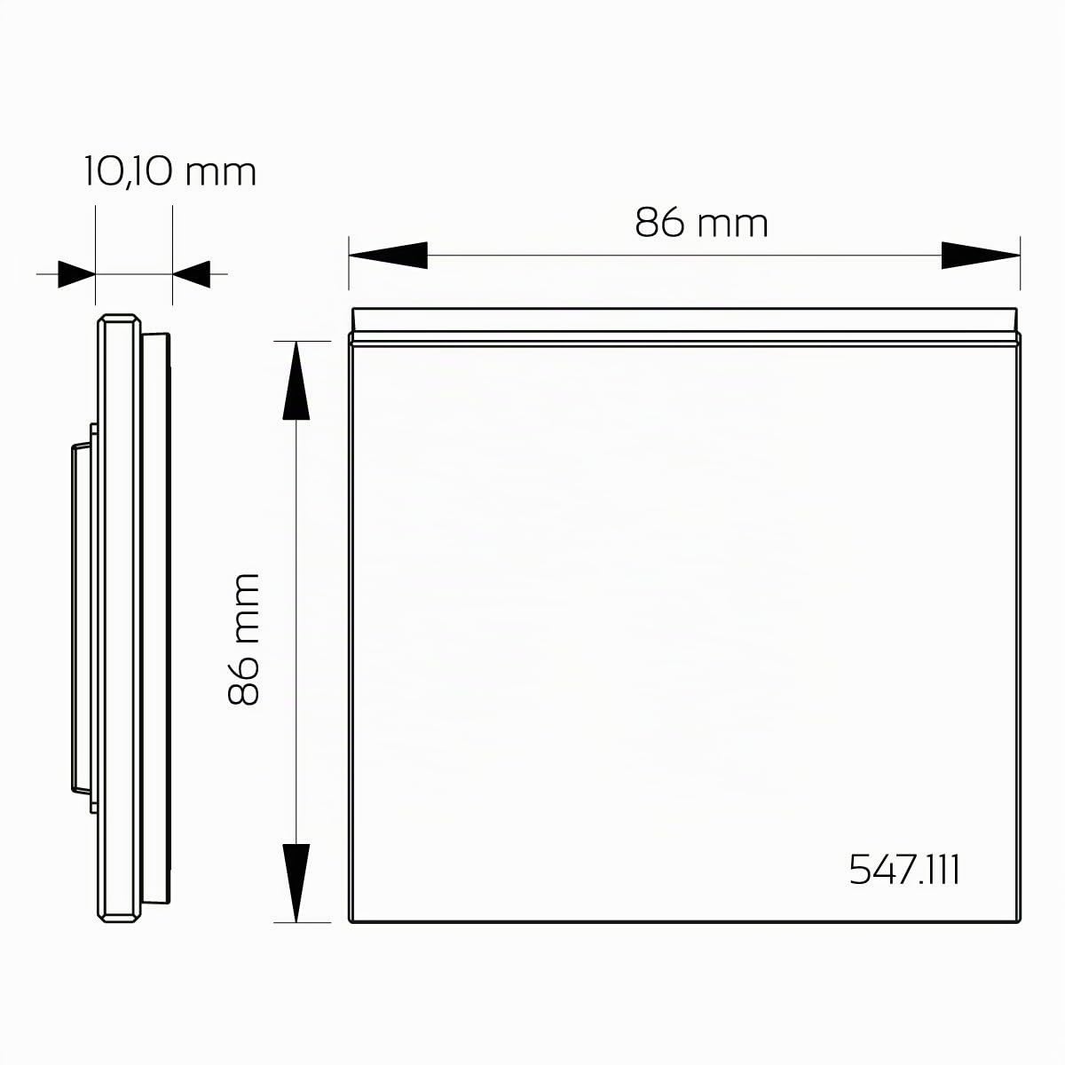 Design Wand-Dimmer Funk: mit Wippschalter zur Steuerung von weißen LEDs, 1 Zone, 3V batteriebetrieben, KEIN Universal-Dimmer: Funk Controller ist erforderlich! (1 Lichtzone)