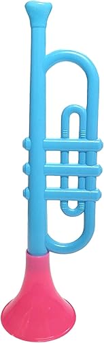 Miniatura 8 de Trompetas de plástico coloridas (13 pulgadas), juguetes musicales ruidosos para niños, instrumentos para fiestas y eventos, regalos geniales de