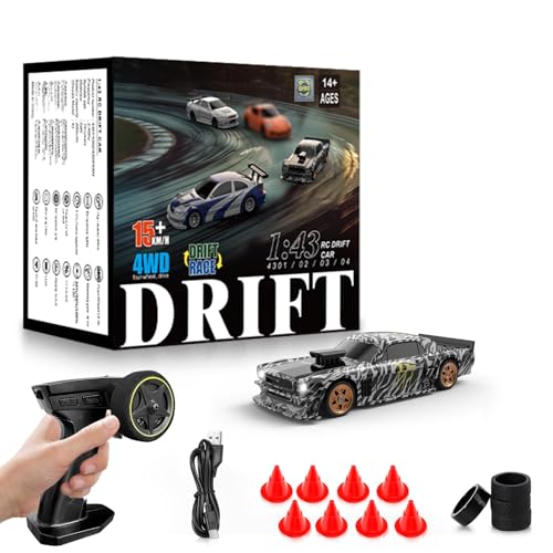 RC Drift car, 1/43 Mini Rc Drift car with Gyroscope, 2.4GHz Full Proportional Remote control Cars...