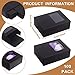 PINKXHY 100 PCS Mini Kraft Paper Box with Square Window Soap Packaging Boxes Craft Cardboard Present Container for Homemade Soap Favor Treat Bakery Candy, 3.5 x 2.6 x 1.2 Inch (Black)
