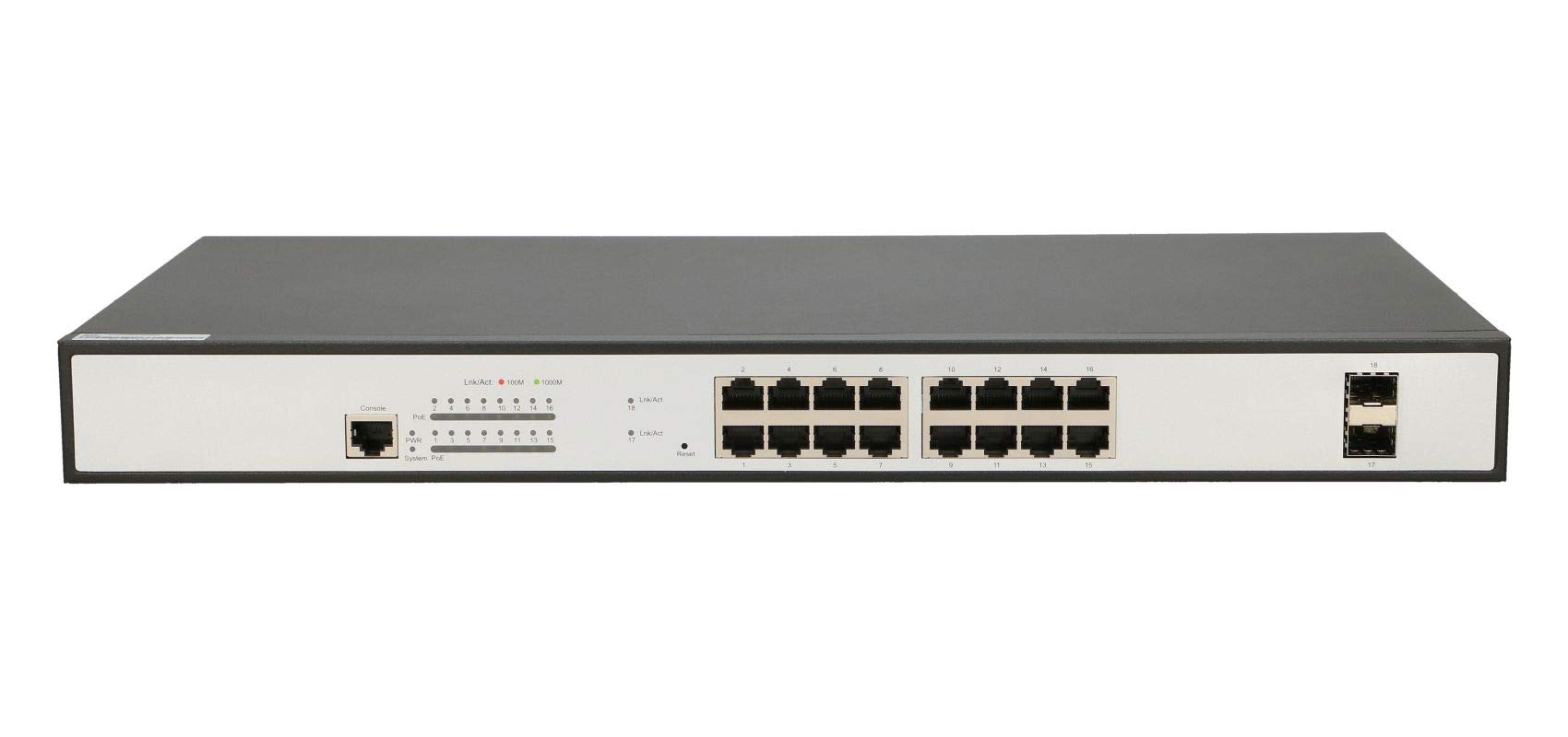 Extralink ARES Full GIGABIT Managed PoE Switch 16 porte 10/100/1000M TX with PoE Console Port