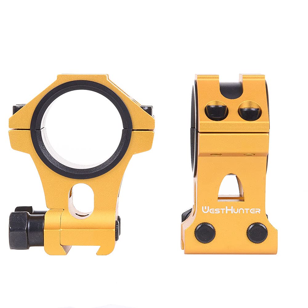 Anillas para Mira Telescópica WestHunter Optics, Soporte de Precisión para Instalar Miras de 30mm & 25.4mm en Rieles de Cola de Milano de 11 mm | Black
