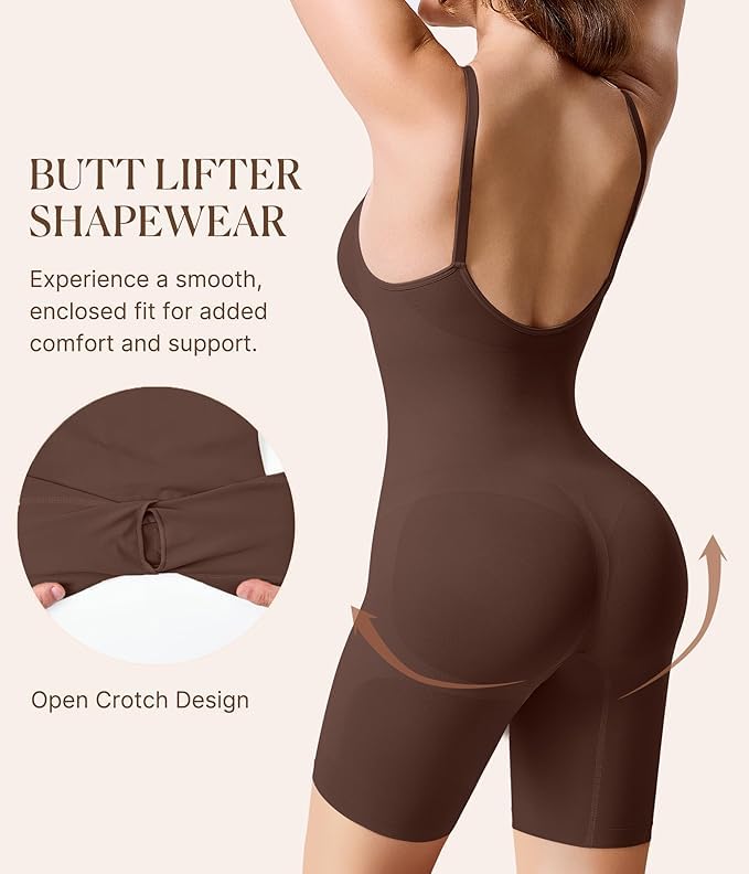 Image of ALYNE Bodyshaper for Women with Slimming Design Shaper for Women, Shaper for Tummy Control Round Neck Seamless Bodysuit.