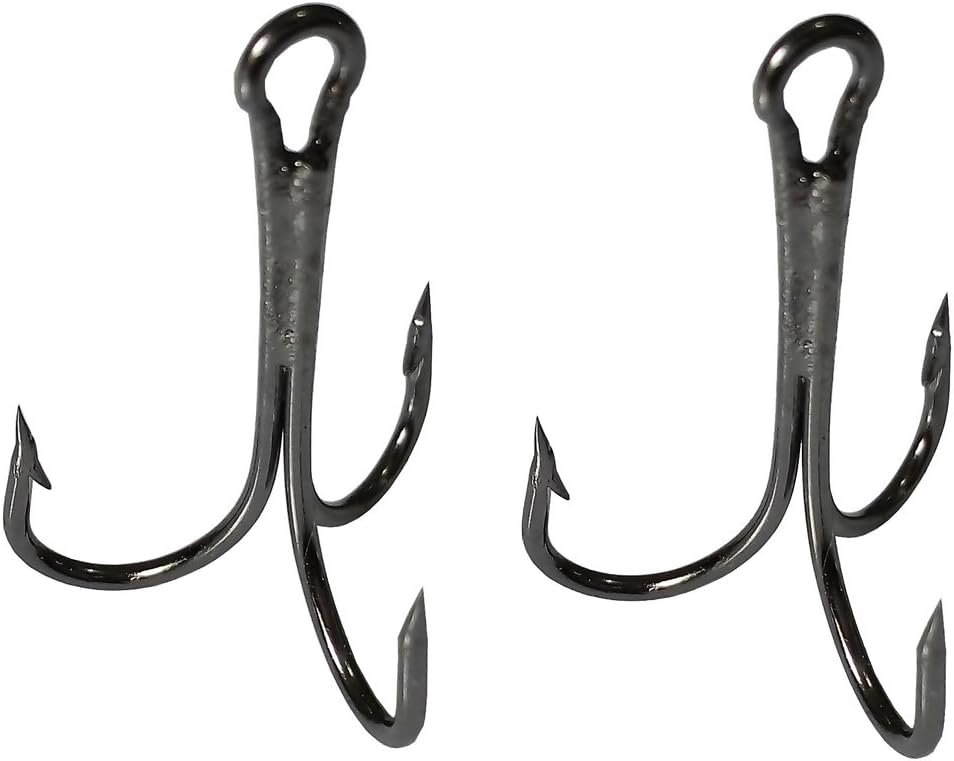 20pcs 3551 Size 8/0 10/0 Round Bend Fishhook Strong Sharp Fish Hook Treble Saltwater Fishing Hook